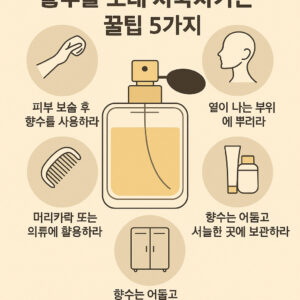 향수를 오래 지속시키는 꿀팁