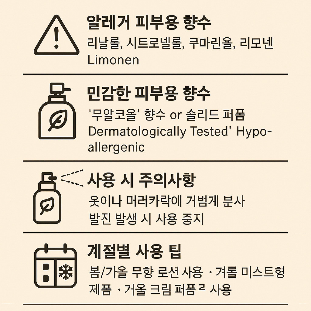 향수와 계절 알레르기